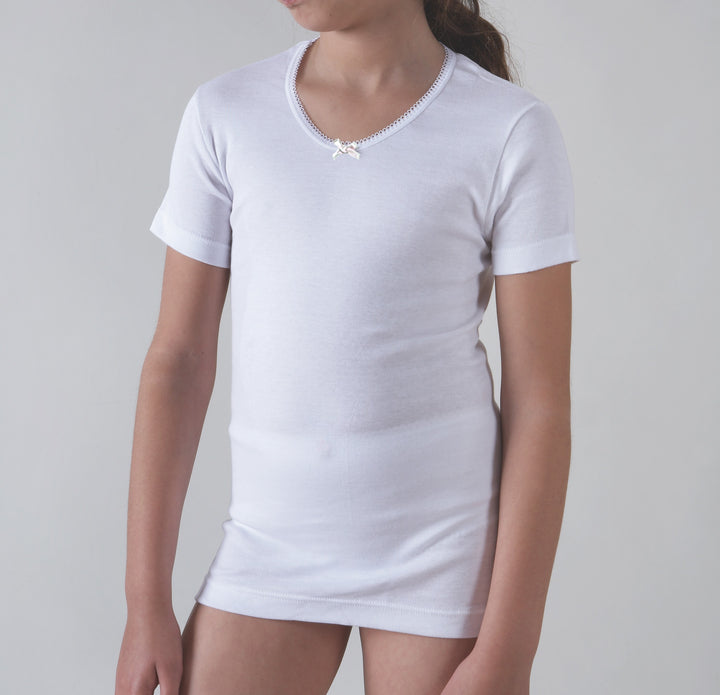 5823 CAMISETA MANGA CORTA BÁSICA 000-Blanco