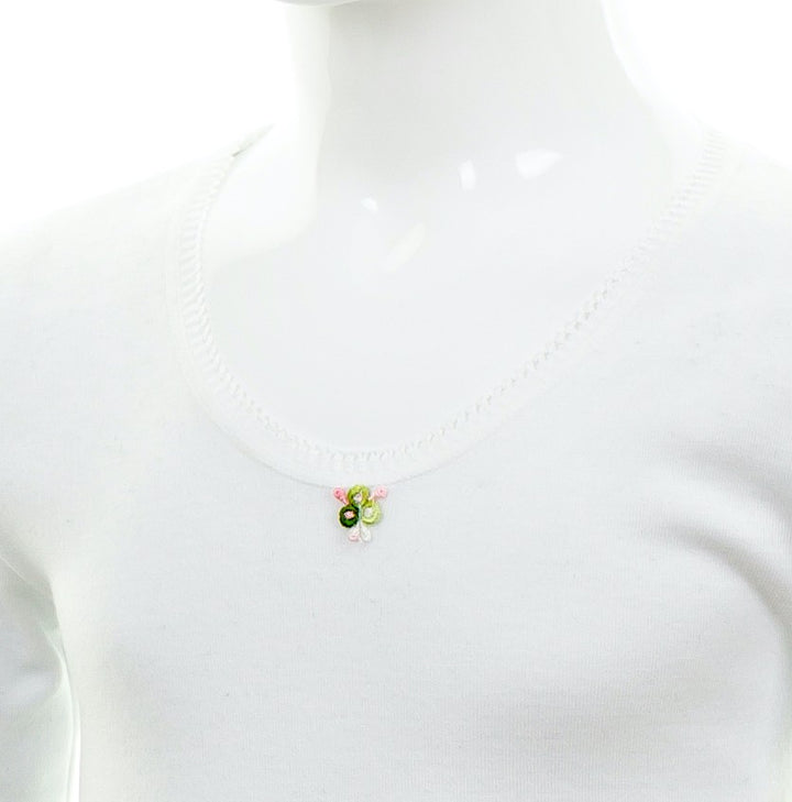 9804 CAMISETA MANGA LARGA AFELPADA TÉRMICA FLOR 000-Blanco-Cuello Blanco 14