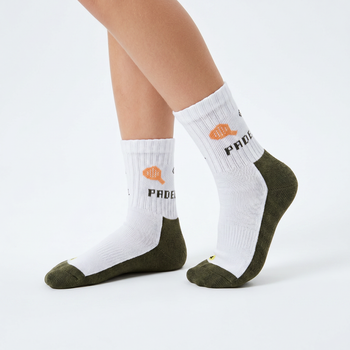4844 2 PARES PÁDEL 846-Blanco-Verde Kaki