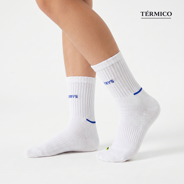 4846 2 PARES TODO RIZO 291-Blanco-Azul Royal