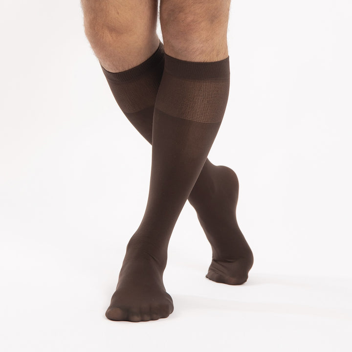 PACK DE 2 CALCETINES MICROFIBRA EJECUTIVO 70 DEN Marrón Única