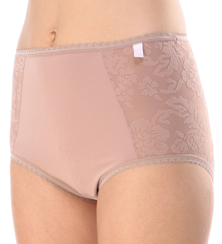 5620 BRAGA JACQUARD SIN COSTURAS LATERALES 405-Visón