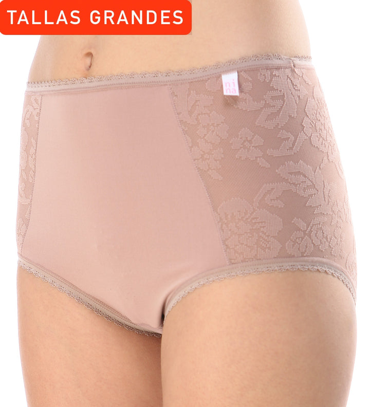 5620b BRAGA JACQUARD SIN COSTURAS LATERALES 405-Visón