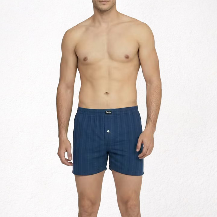 5010 BOXER ABIERTO CON BOTÓN BORDADO CADENAS 028-Marino