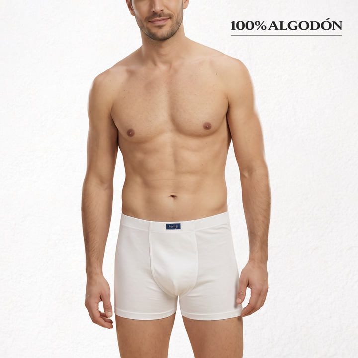 5055 BÓXER CERRADO LISO 100% ALGODÓN ANTIALÉRGICO - HOMBRE - Ferry's - 000 - Blanco - L - 56 - 5055056000000