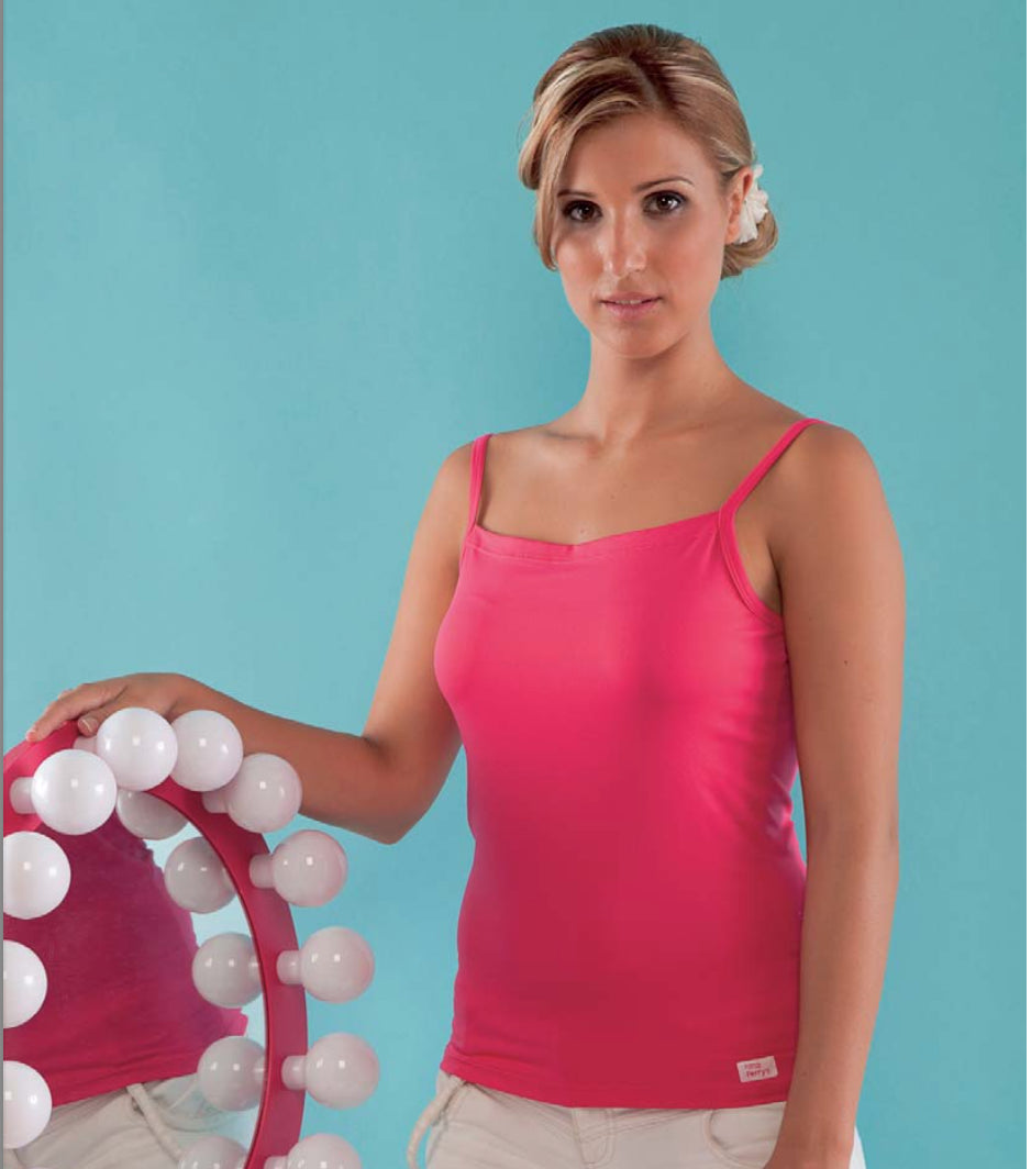 7838 CAMISETA TIRANTES FINOS MICROFIBRA 744-Frambuesa