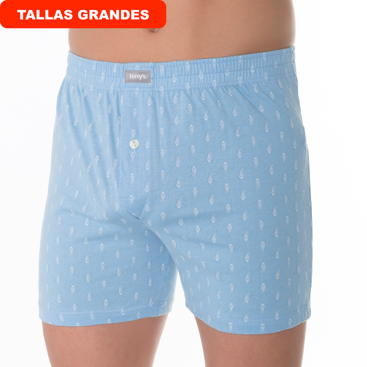 5070b OPEN BOXER SHORTS EMBROIDERED WITH BOATS