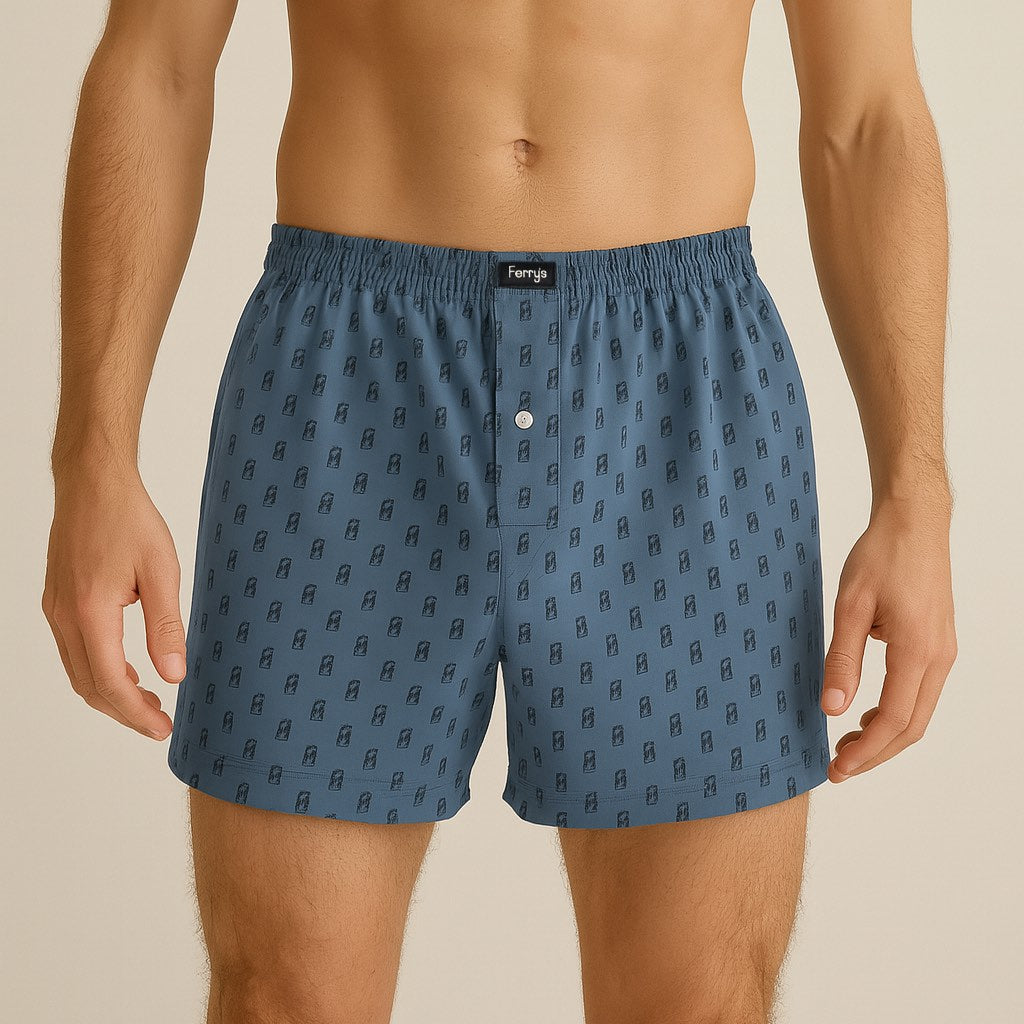 5099 KUBE EMBROIDERED BUTTON OPEN BOXER