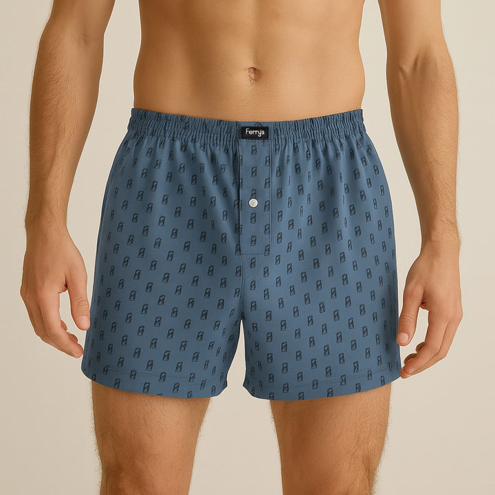 5099 KUBE EMBROIDERED BUTTON OPEN BOXER