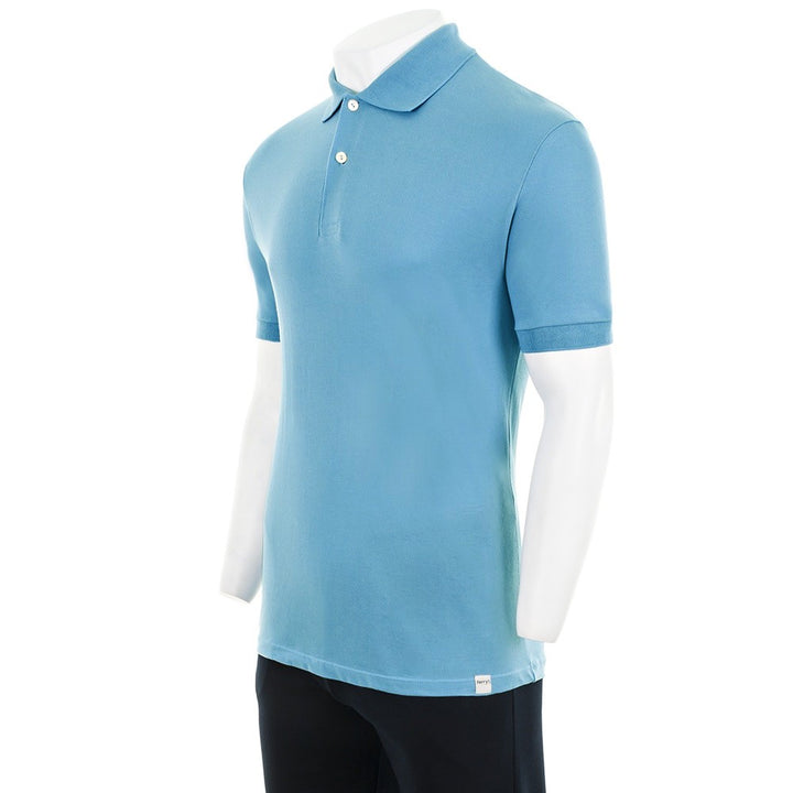 7291 POLO PIQUÉ CON PUÑO. CORTE HOLGADO 270-Turquesa