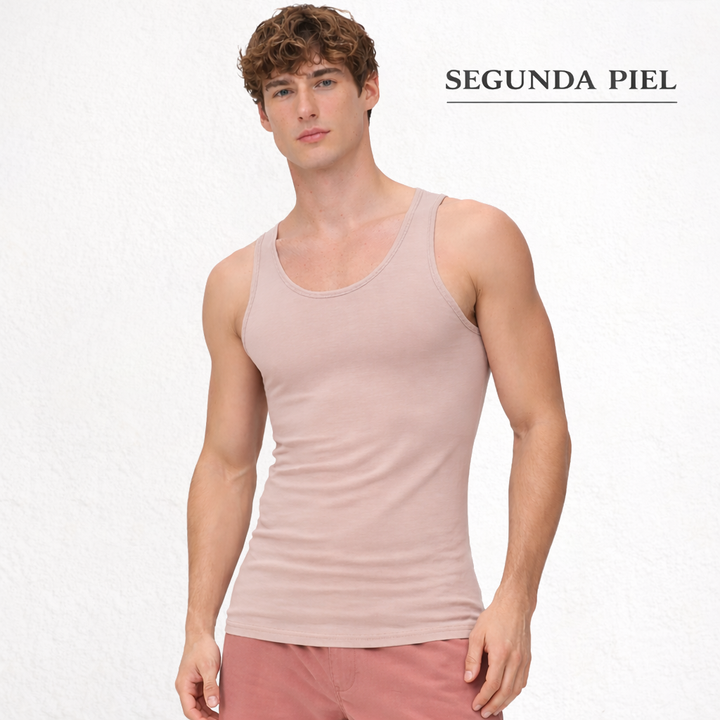 5244 CAMISETA TIRANTES SEGUNDA PIEL INVISIBLE. NO TRANSPARENTA 458-Visón Claro