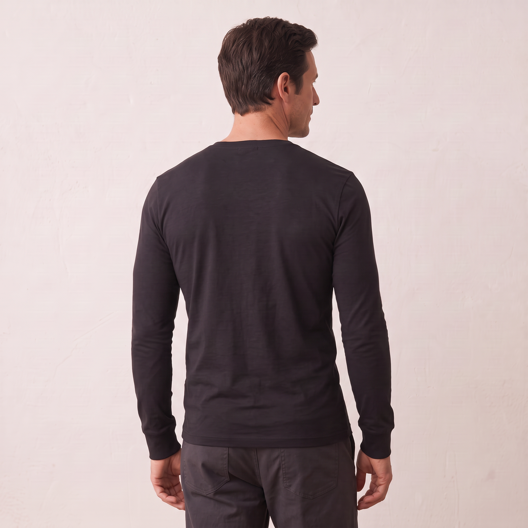 5284 CAMISETA MANGA LARGA BÁSICA. CUELLO PICO