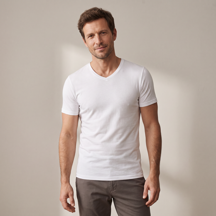 5293 ADJUSTABLE SHORT-SLEEVE V-NECK T-SHIRT