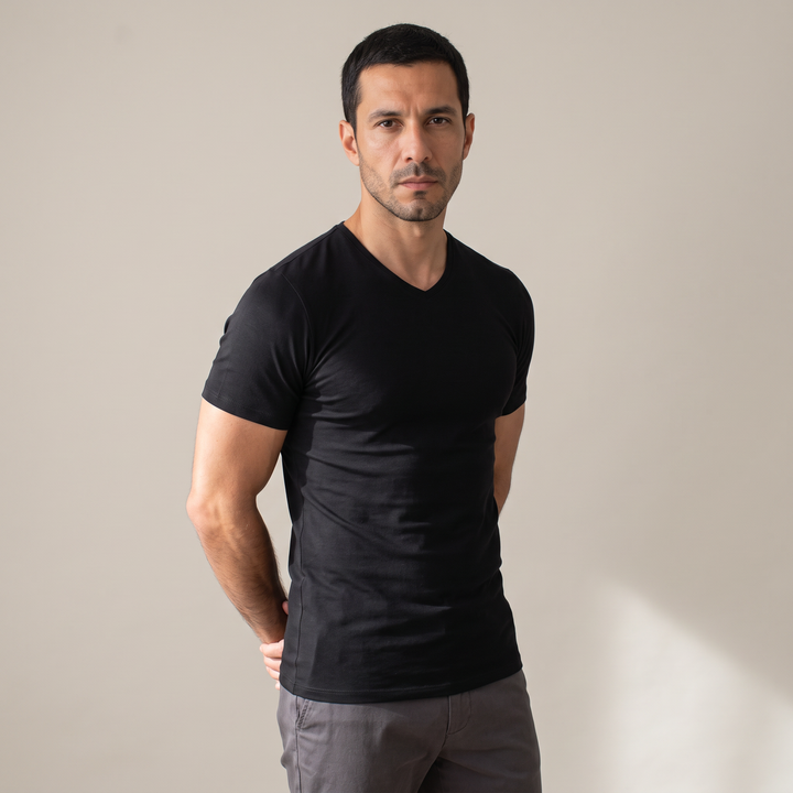 5293 ADJUSTABLE SHORT-SLEEVE V-NECK T-SHIRT