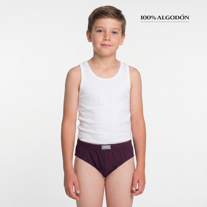 5324 SLIP CERRADO LISO 100% ALGODÓN ANTIALÉRGICO