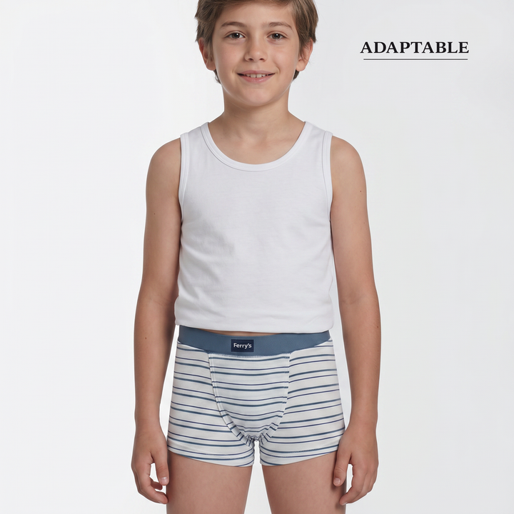 5334 STRIPED CLOSED BOXER WITH BICO