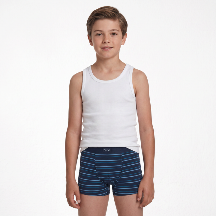 5334 STRIPED CLOSED BOXER WITH BICO