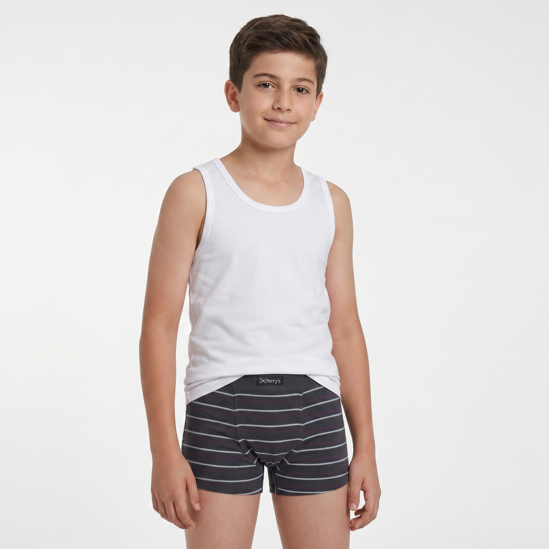 5334 STRIPED CLOSED BOXER WITH BICO