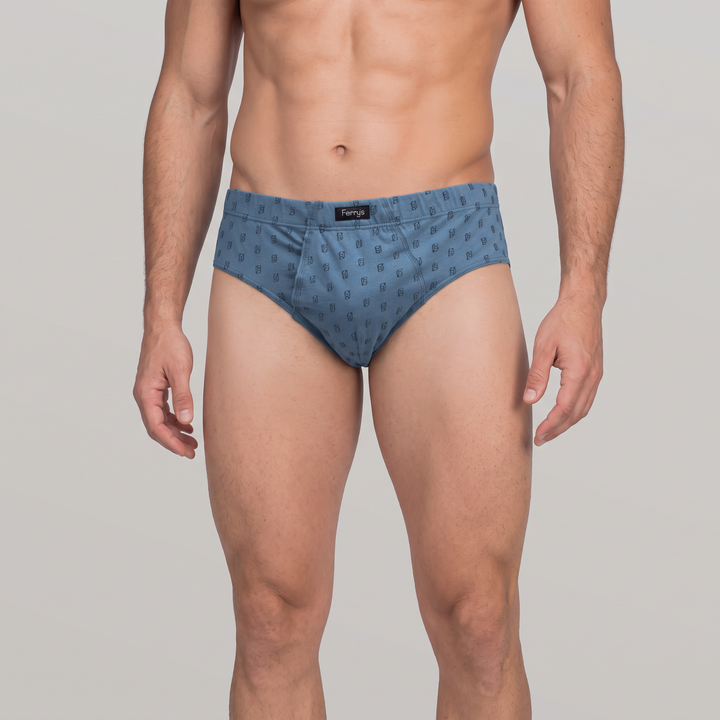 5429b SLIP ABIERTO HOMBRE TALLAS GRANDES 95% ALGODÓN BORDADO KUBE