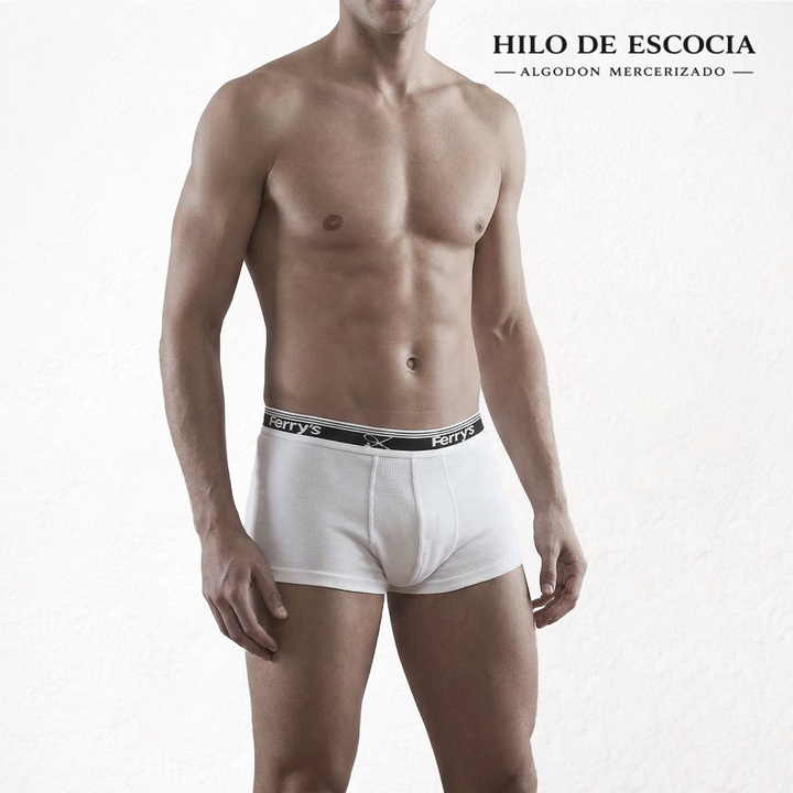 5435b BÓXER CERRADO JACQUARD HILO DE ESCOCIA 000-Blanco 2XL-64