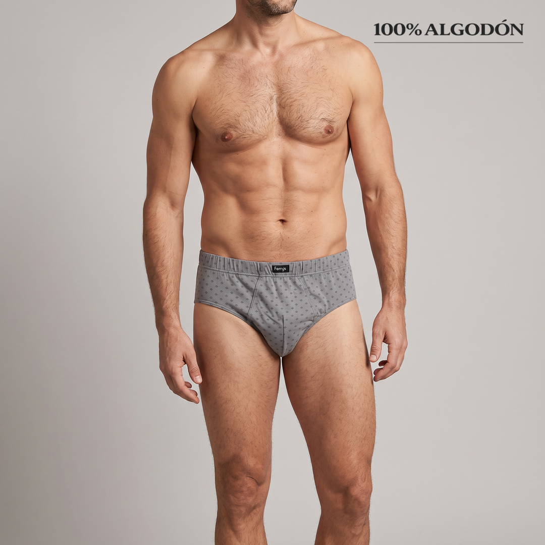 5436 SLIP ABIERTO HOMBRE 100% ALGODÓN ESTAMPADO ARISTAS