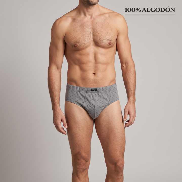 5436 SLIP ABIERTO HOMBRE 100% ALGODÓN ESTAMPADO ARISTAS