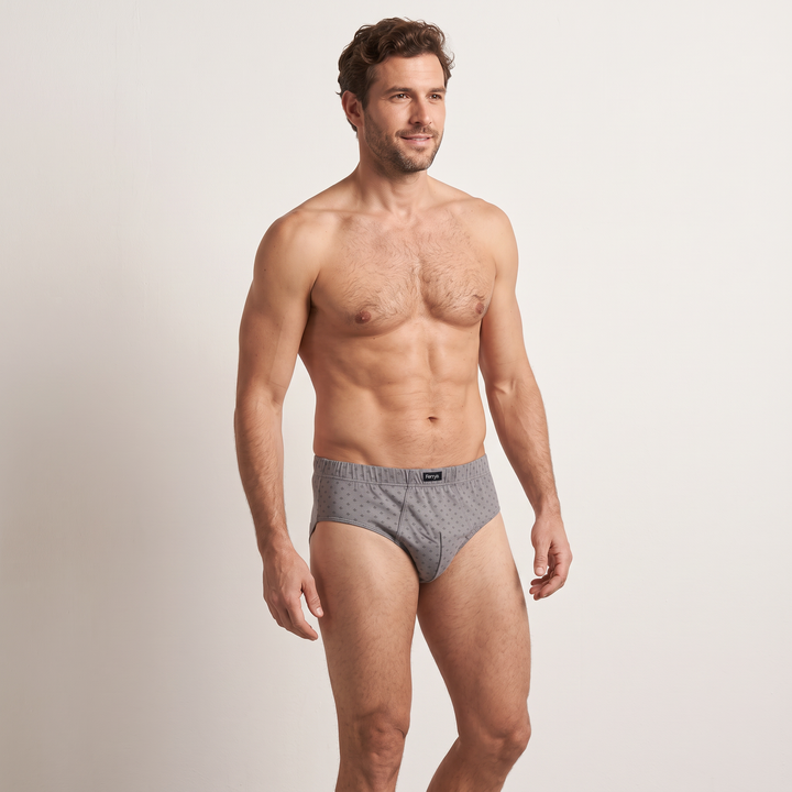 5436 SLIP ABIERTO HOMBRE 100% ALGODÓN ESTAMPADO ARISTAS