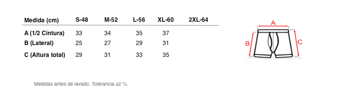 Medidas reales de 5442 INTERLOCK 6x4 OPEN BOXER
