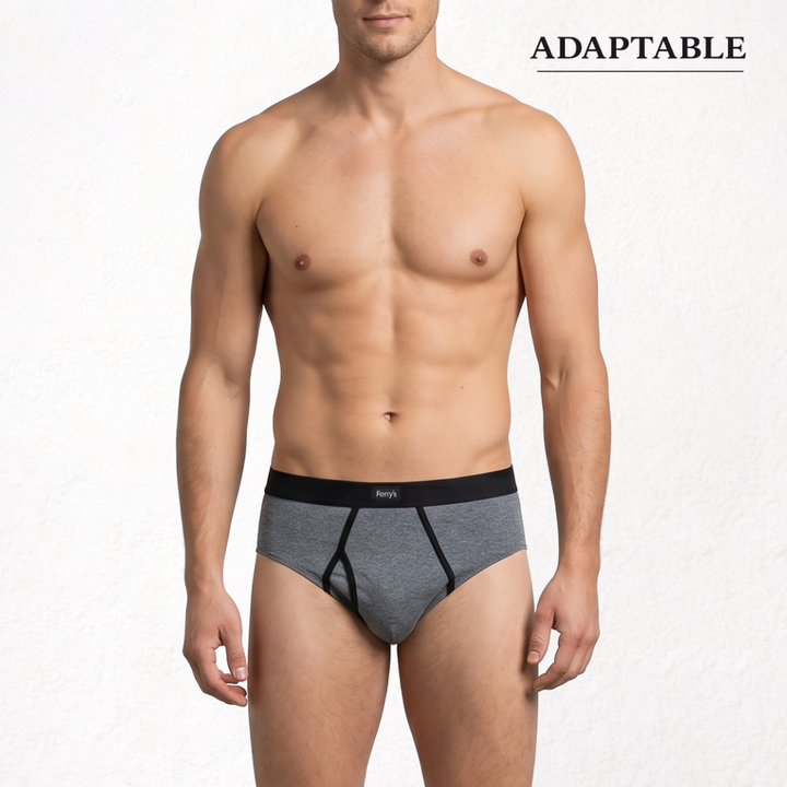 5444 SLIP ABIERTO MELANGE 096-Gris Oscuro
