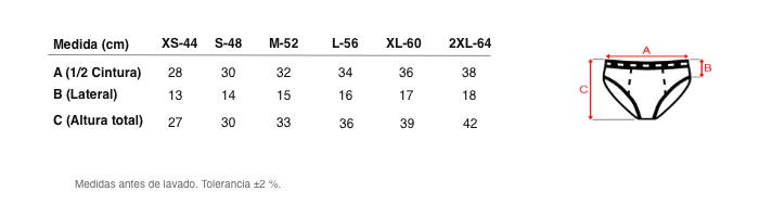 Medidas reales de 5473 SLIP ABIERTO NATURAL