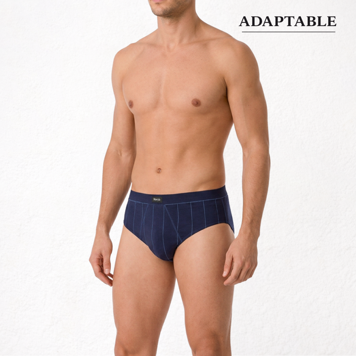 5487 Closed Briefs with Fine Stripe