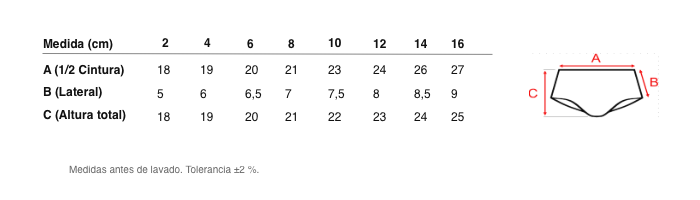 Medidas reales de 5541R PINK HEARTS OPENWORK PANTY