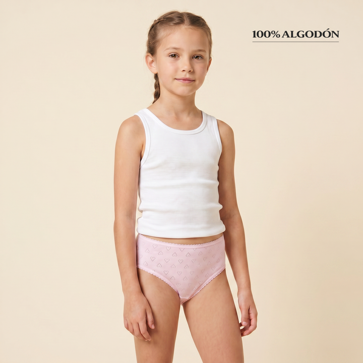 5541R BRAGUITA CALADA CORAZONES ROSA