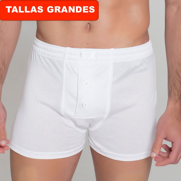 5076b BÓXER ABIERTO PIEZA. HILO DE ESCOCIA 000-Blanco