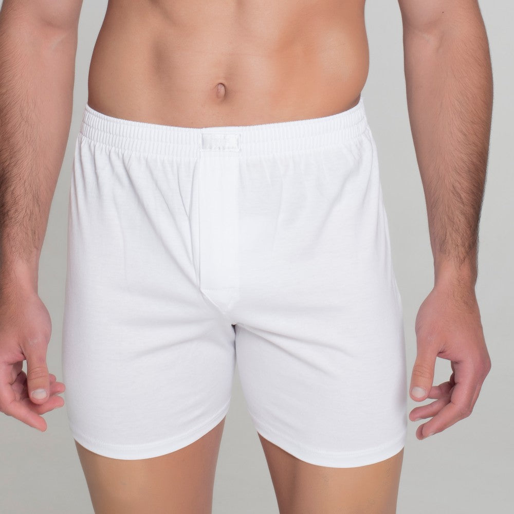 5434 BÓXER ABIERTO HILO DE ESCOCIA 000-Blanco