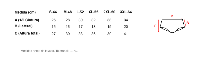 Medidas reales de 5612 Lace and Flower Lace Panties