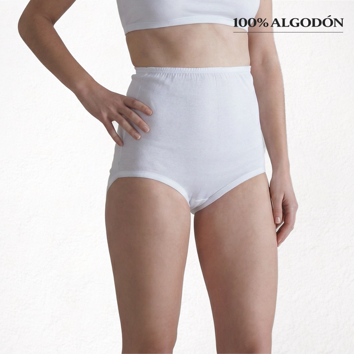 5629b BRAGA EXTRA ALTA 100% ALGODÓN ANTIALÉRGICA 000-Blanco