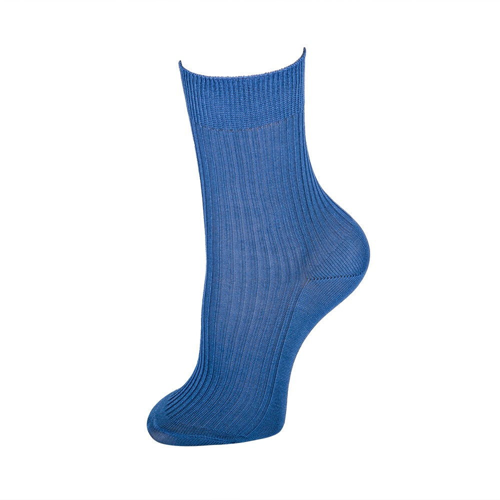 4111 CALCETÍN CANALÉ HILO DE ESCOCIA 294-Azul Azafata