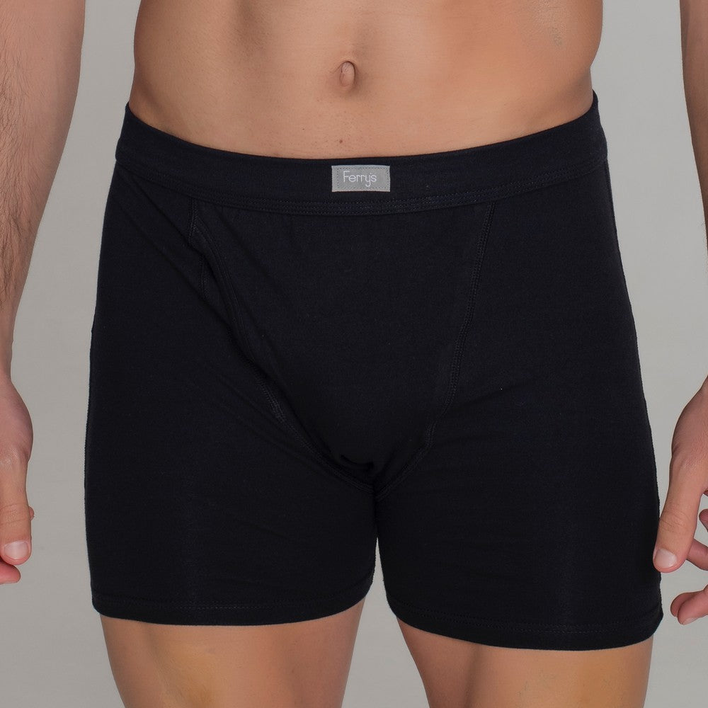 5068 BÓXER ABIERTO LISO 009-Negro