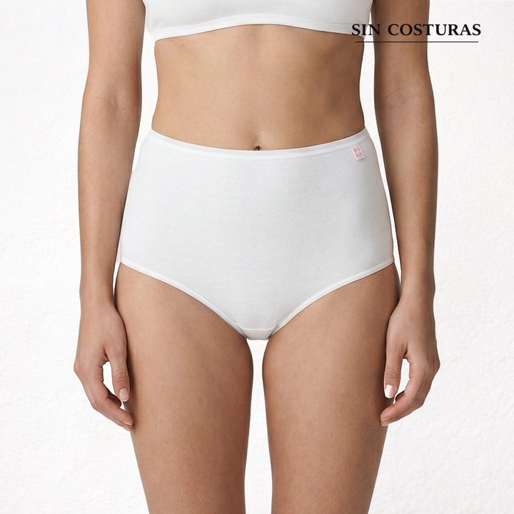 5749 BRAGA ALTA BÁSICA SIN COSTURAS 000-Blanco