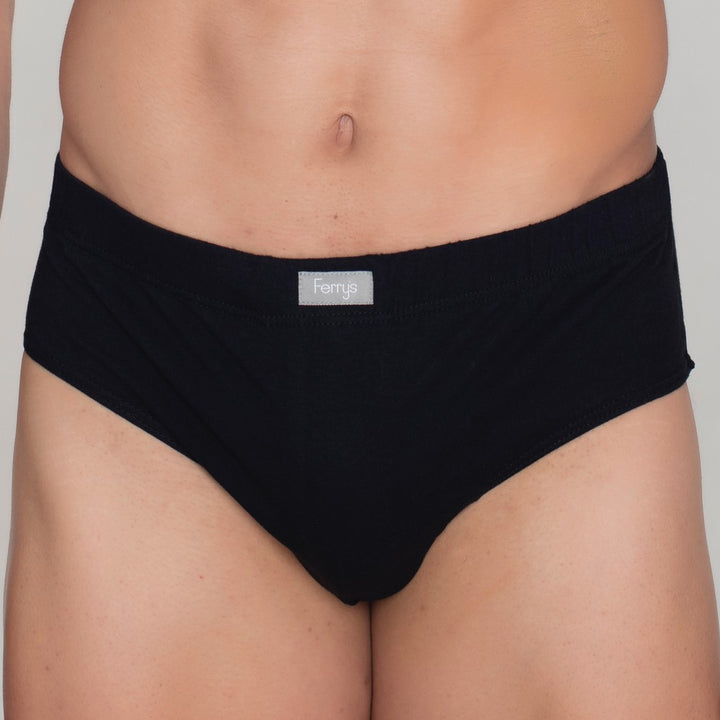 5406 SLIP CERRADO CON CINTURA ELÁSTICA 009-Negro