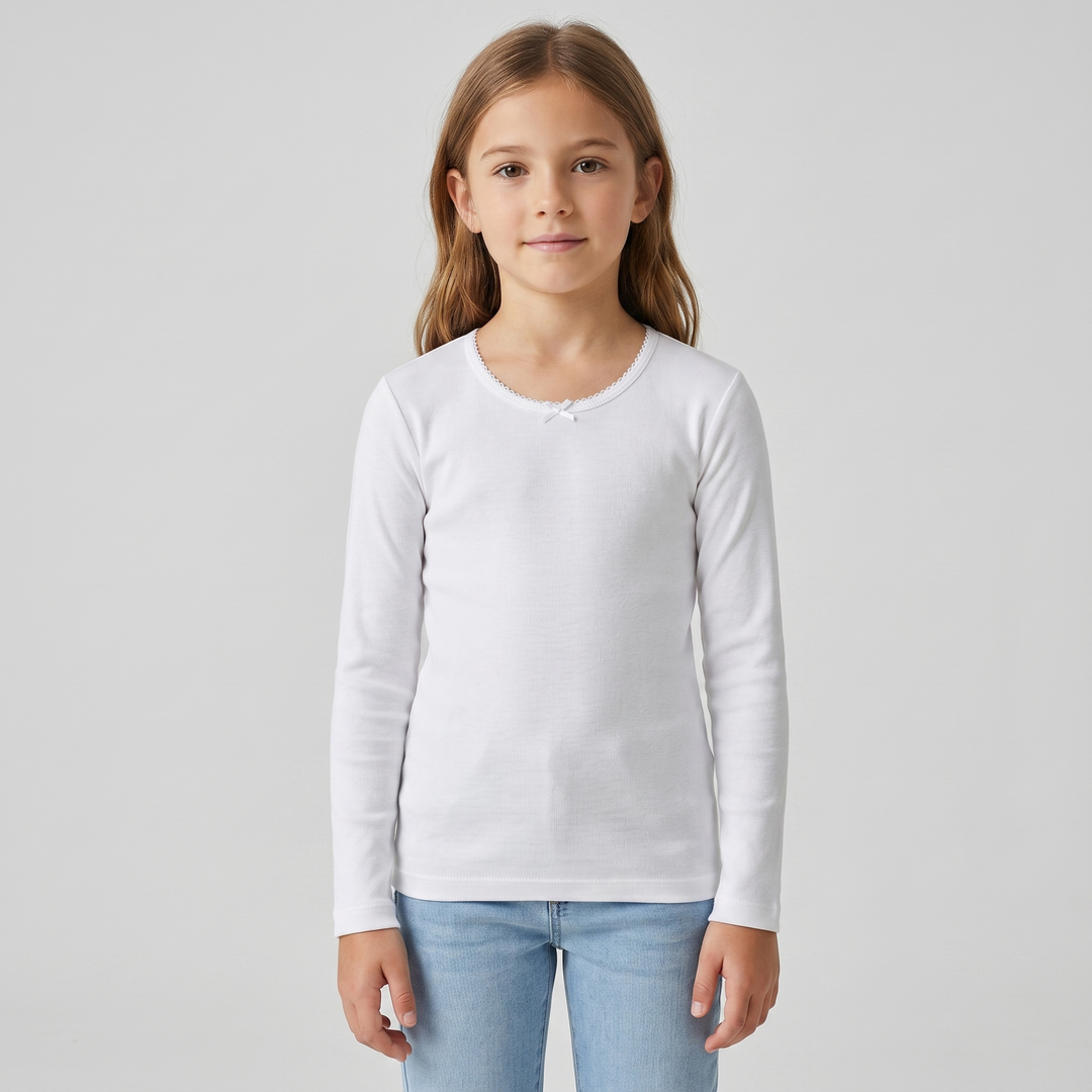 5826 CAMISETA MANGA LARGA ADAPTABLE CON LACITO