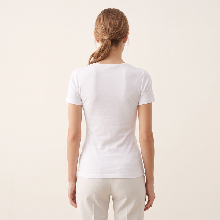 5833 SHORT SLEEVE T-SHIRT WITH DECORATION 100% ANTI-ALLERGIC COTTON