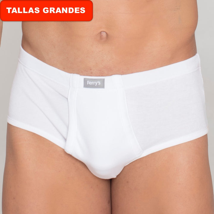 5478b SLIP ABIERTO ALGODÓN GOMA INTERIOR 000-Blanco 2XL-64