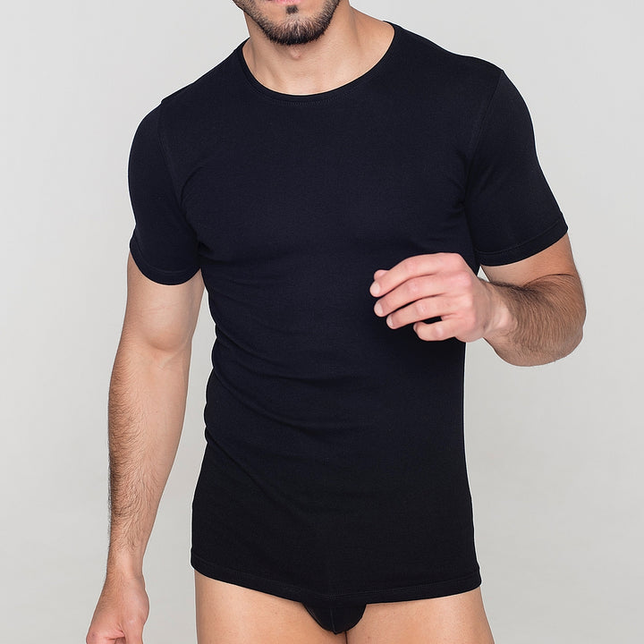 5292 CAMISETA MANGA CORTA ADAPTABLE 009-Negro