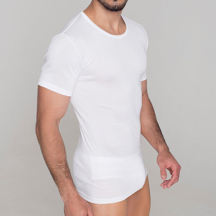 5241 CAMISETA MANGA CORTA HILO DE ESCOCIA 000-Blanco