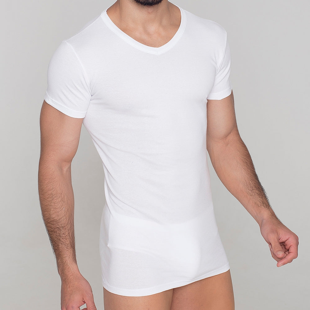 5203 CAMISETA MANGA CORTA ELÁSTICA CUELLO PICO