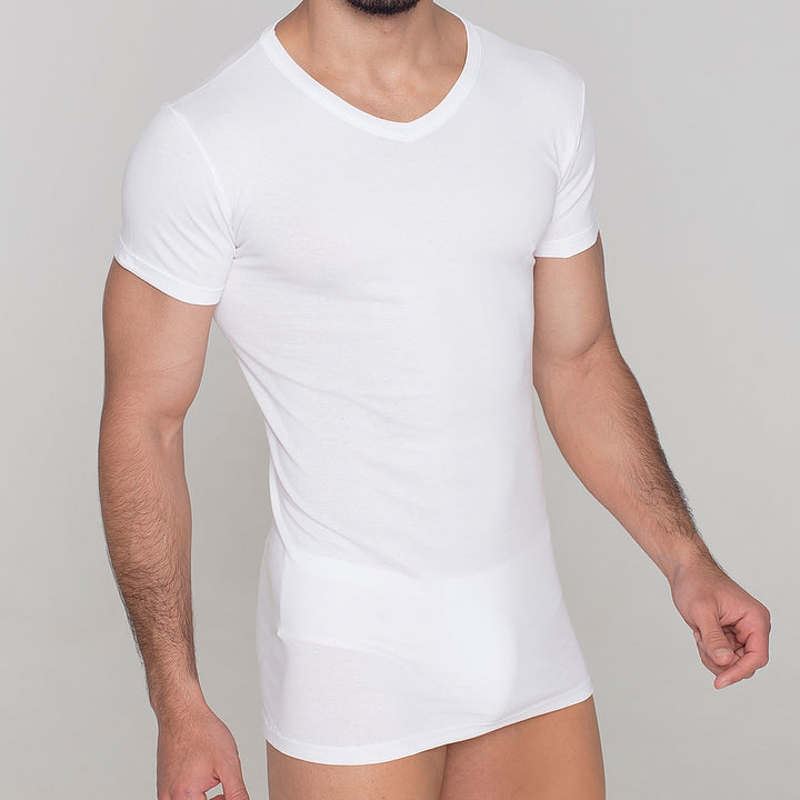 5203 CAMISETA MANGA CORTA ELÁSTICA CUELLO PICO