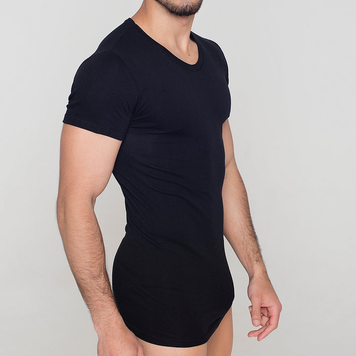 5203 CAMISETA MANGA CORTA ELÁSTICA CUELLO PICO