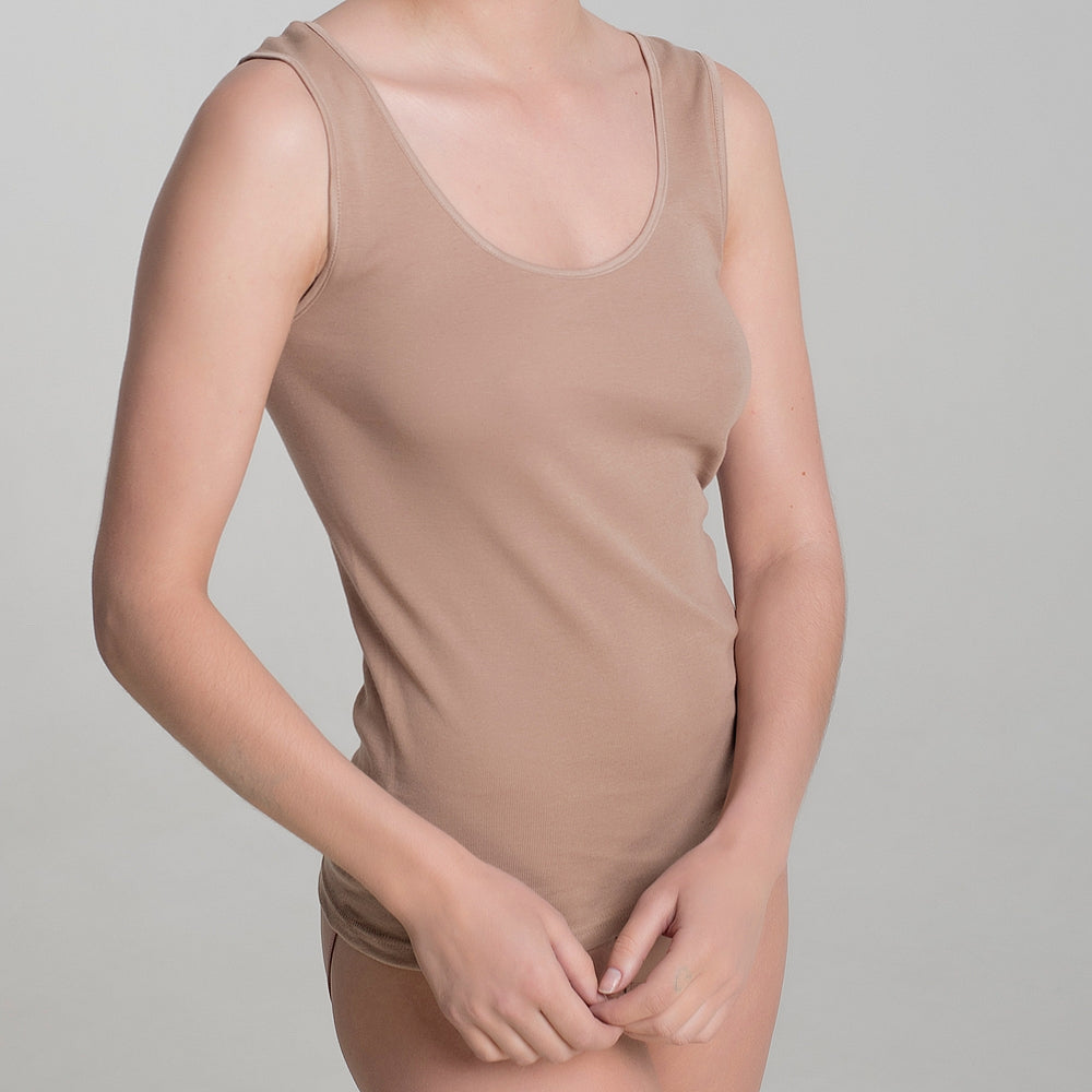 5836b CAMISETA TIRANTES ANCHOS 100% ALGODÓN ANTIALÉRGICA